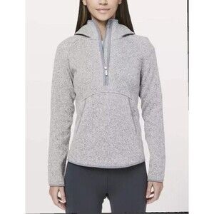 Lululemon Womens Fleece & Thank You Pullover Size 8 Heathered Silver Lilac LILA